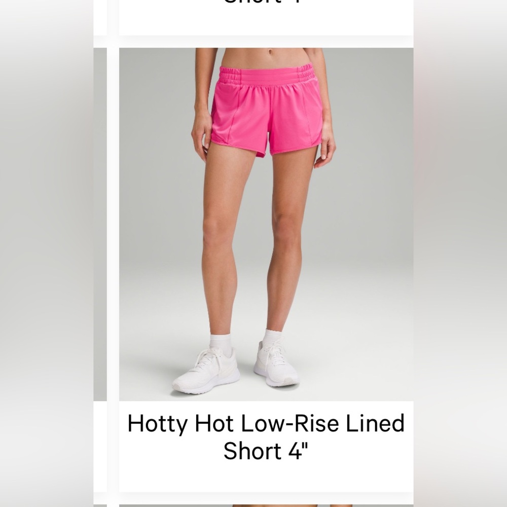 Lululemon hotty hot low rise shorts